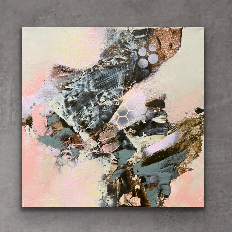 Honeyed Fracture 14" x 14"