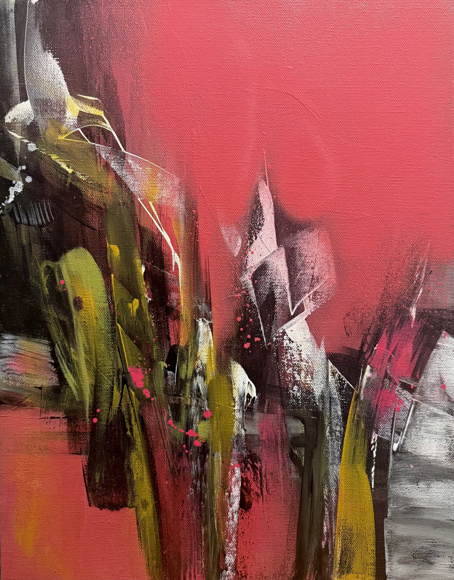 Sunset Static, 14" x 18"