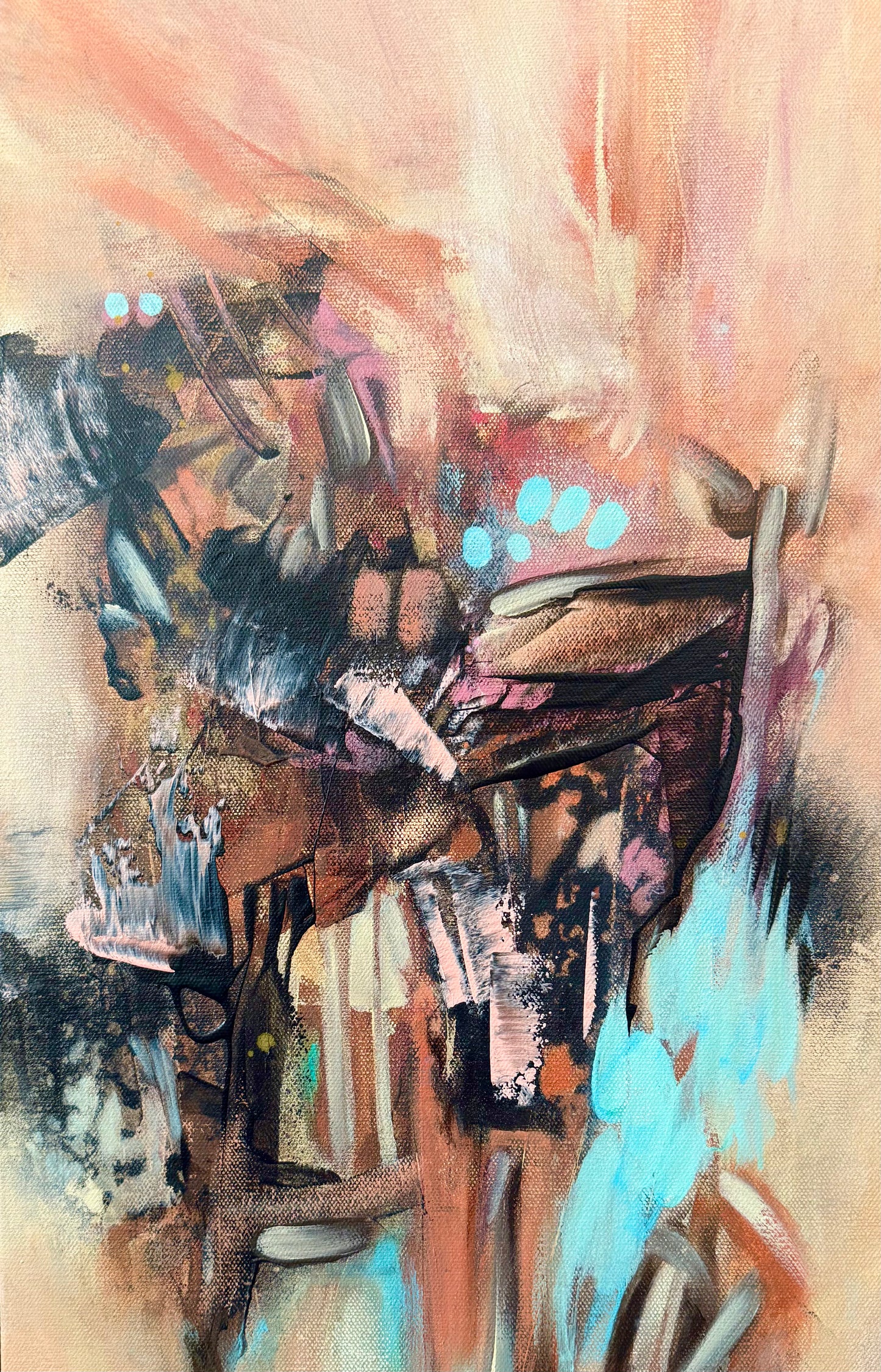 Dust on Silk 36" x 12"
